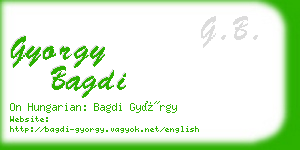 gyorgy bagdi business card